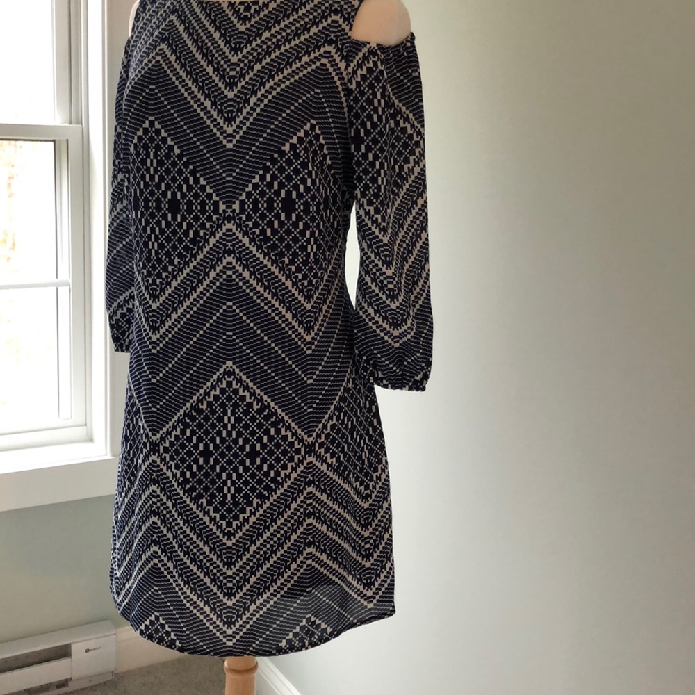 Cold Shoulder Patterned Dress - image 6